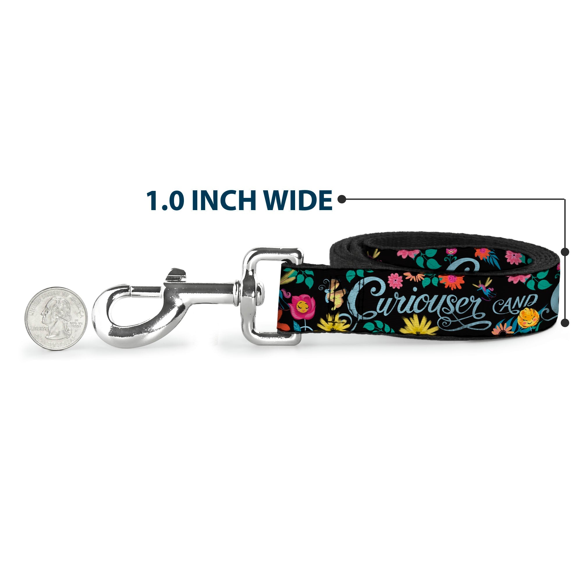 Dog Leash - CURIOUSER AND CURIOUSER/Flowers of Wonderland Collage