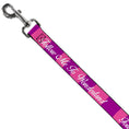 Load image into Gallery viewer, Dog Leash - Cheshire Cat Stripe/FOLLOW ME TO WONDERLAND Pink/Purple/White
