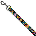 Load image into Gallery viewer, Dog Leash - Alice/Cheshire Cat/Flowers Poses2/FOLLOW ME TO WONDERLAND Black/Multi Color/White
