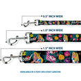 Load image into Gallery viewer, Dog Leash - Alice/Cheshire Cat/Flowers Poses2/FOLLOW ME TO WONDERLAND Black/Multi Color/White
