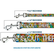 Dog Leash - ADVENTURE IS OUT THERE/Stacked Wilderness Explorer Badges Tan/Multi Color/White