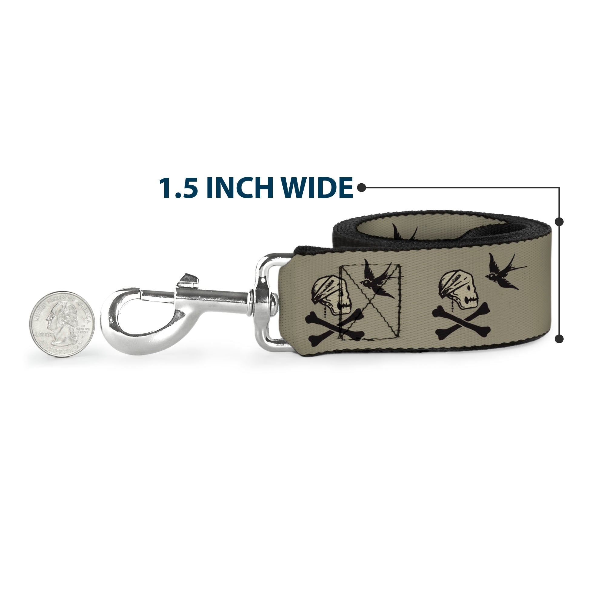 Dog Leash - Nightmare Before Christmas Jack Expression Stacked Black/Grays