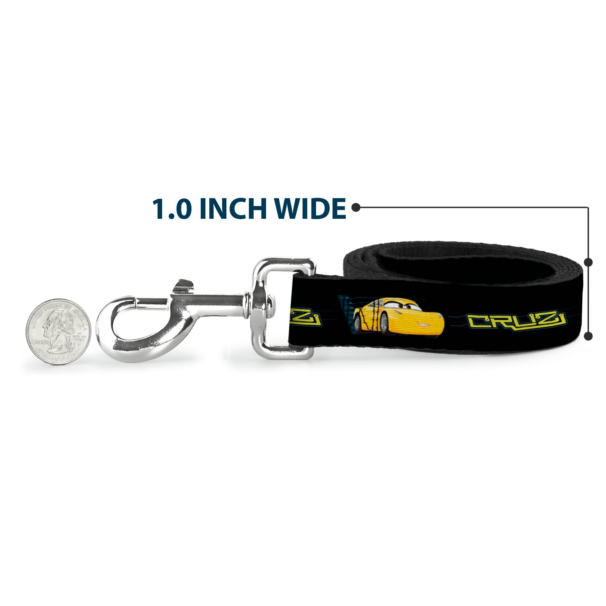 Dog Leash - Cars 3 CRUZ Car Profile Black/Blue/Yellow