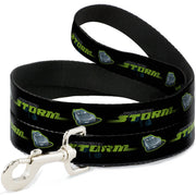 Dog Leash - Cars 3 JACKSON STORM Pose/STRIPE Black/Greens
