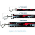 Load image into Gallery viewer, Dog Leash - Cars 3 Cars Stripes/Stars Grays/Blues/Reds
