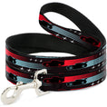 Load image into Gallery viewer, Dog Leash - Cars 3 Cars Stripes/Stars Grays/Blues/Reds
