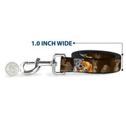 Dog Leash - Lady and Tramp 2-Poses/Spaghetti Kiss Scene Browns