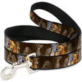 Load image into Gallery viewer, Dog Leash - Lady and Tramp 2-Poses/Spaghetti Kiss Scene Browns
