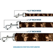 Dog Leash - Tramp 4-Pose Sketch Browns