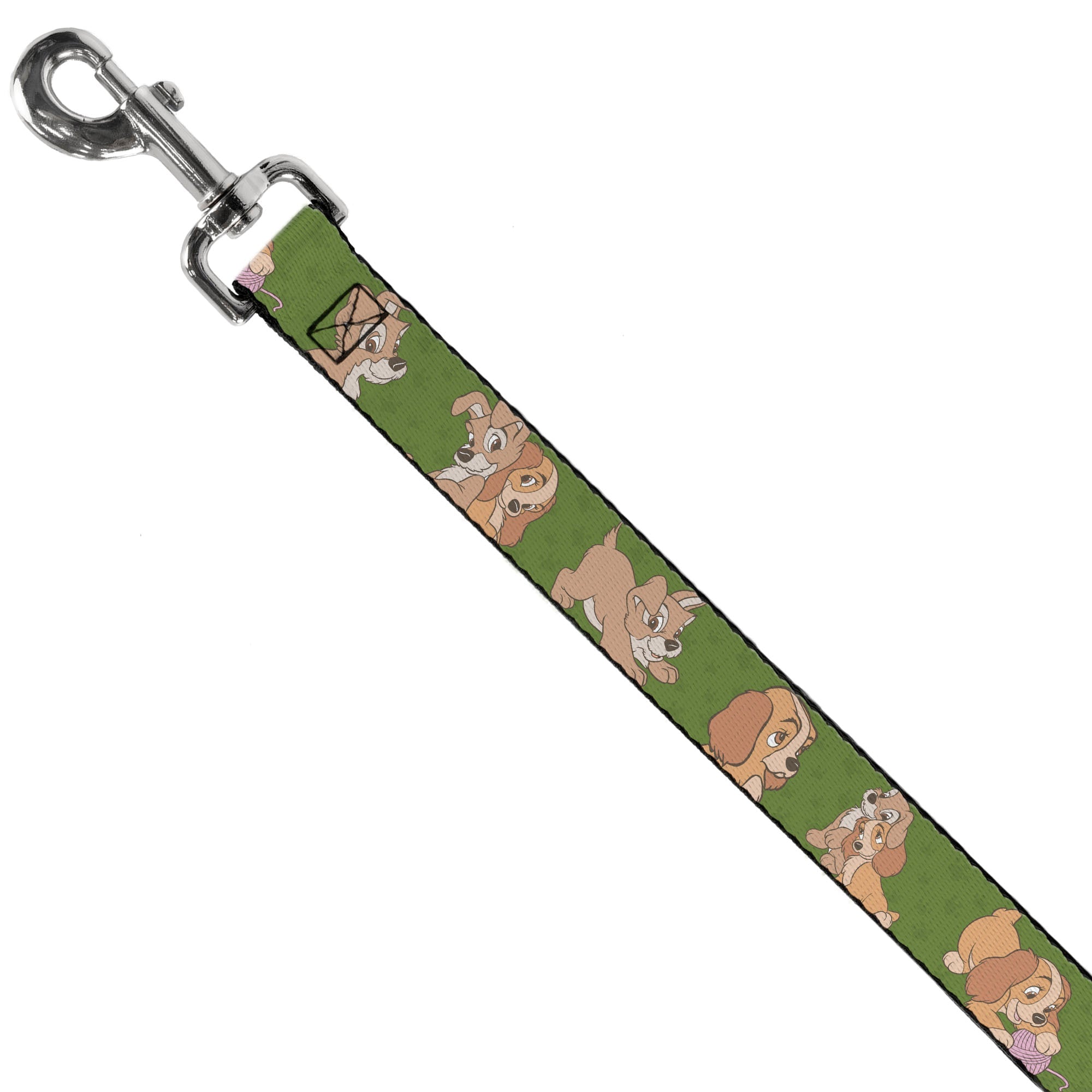 Dog Leash - Lady and Tramp 6-Poses Olive Green