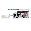 Load image into Gallery viewer, Dog Leash - Pirates Skull & Crossed Swords Scattered Weathered Tan/Black
