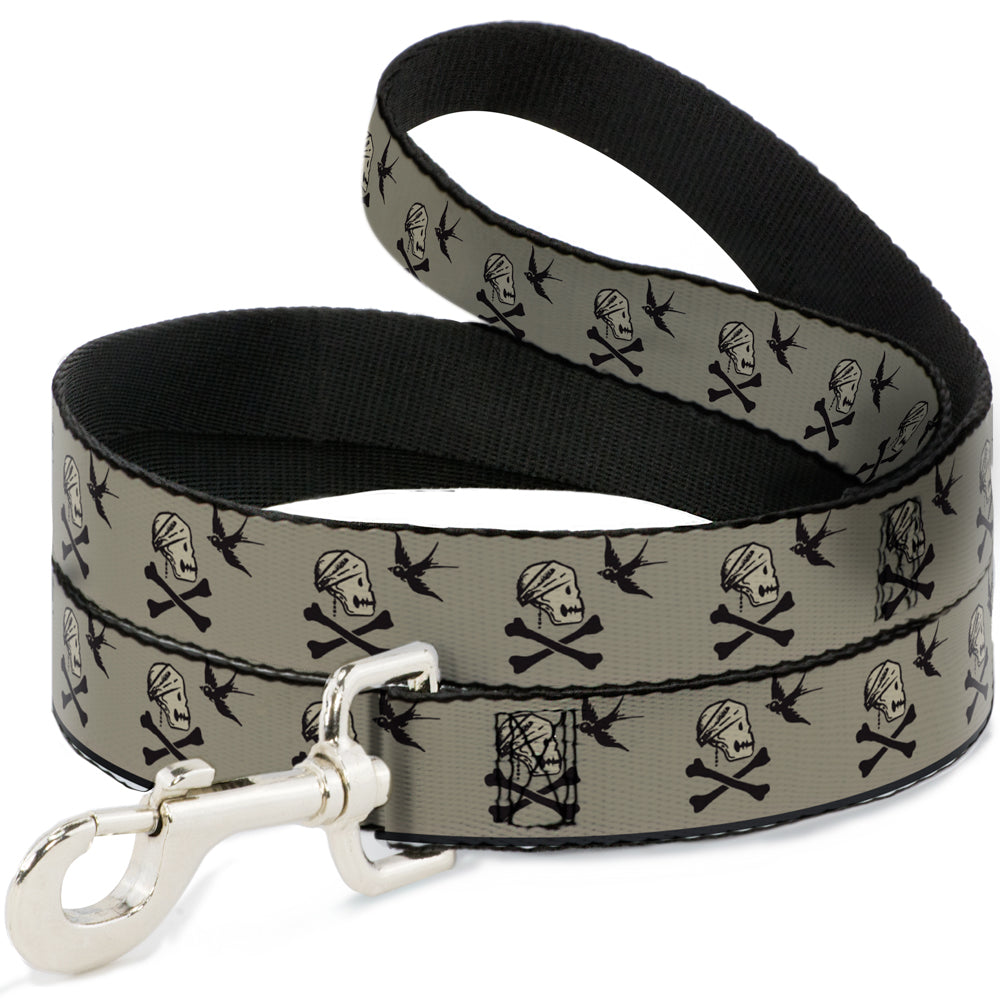 Dog Leash - Jack Sparrow's Flag Icons Grays