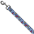 Load image into Gallery viewer, Dog Leash - Donald Duck Face/Poses Scattered Blue/White/Red/Yellow
