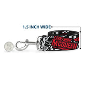 Dog Leash - Mickey Mouse Hand Gestures2 Scattered Black/White