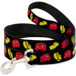 Dog Leash - Mickey Mouse Shorts and Shoes Black/Red/Yellow