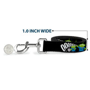 Dog Leash - Toy Story 3-Aliens OOOOOHHH Black/White/Gray