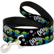 Dog Leash - Toy Story 3-Aliens OOOOOHHH Black/White/Gray