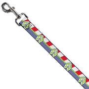 Dog Leash - Toy Story Buzz Lightyear Space Ranger Logo/Striping Red/White/Green/Purple
