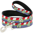 Load image into Gallery viewer, Dog Leash - Toy Story Buzz Lightyear Space Ranger Logo/Striping Red/White/Green/Purple
