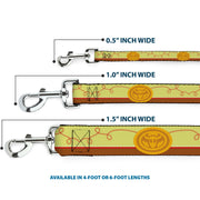 Dog Leash - Toy Story Jessie Bounding Cowboy Buckle Lasso Stripe Yellow/Red/Brown