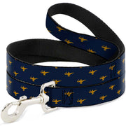 Dog Leash - Aladdin Genie Lamp Monogram Navy/Gold