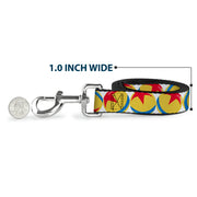 Dog Leash - Disney Pixar Luxo Ball Repeat White/Yellow/Blue/Red