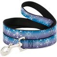 Load image into Gallery viewer, Dog Leash - Frozen II Snowflakes Blues/Purples/White

