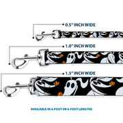 Dog Leash - Nightmare Before Christmas Zero 5-Pumpkin Expressions Black/White/Orange