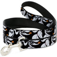 Load image into Gallery viewer, Dog Leash - Nightmare Before Christmas Zero 5-Pumpkin Expressions Black/White/Orange
