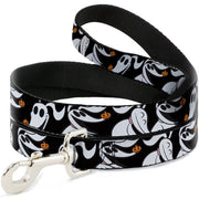 Dog Leash - Nightmare Before Christmas Zero 5-Pumpkin Expressions Black/White/Orange