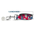 Load image into Gallery viewer, Dog Leash - Lilo & Stitch Stitch 4-Poses/Lilo Dress Leaves Red/Ivory
