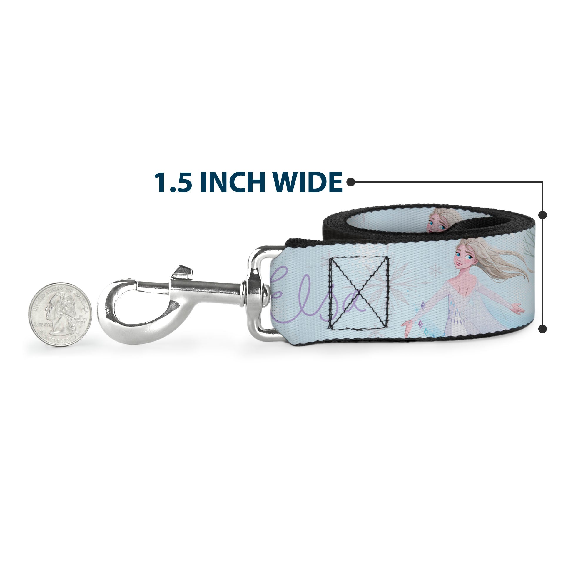 Dog Leash - Lilo & Stitch Stitch 4-Poses/Lilo Dress Leaves Red/Ivory