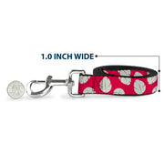 Dog Leash - Lilo & Stitch Bounding Lilo Dress Leaves Red/Ivory