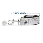 Dog Leash - Lilo & Stitch Bounding Lilo Dress Leaves Red/Ivory