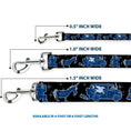 Load image into Gallery viewer, Dog Leash - Onward Barley/Unicorn/Guinevere Icons/Stars Black/Gray/Blues
