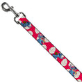 Load image into Gallery viewer, Dog Leash - Lilo & Stitch Stitch 2-Eating Poses/Lilo Dress Leaves Red/Ivory
