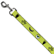 Dog Leash - Monsters Inc. Mike 4-Icons Greens/Black/White