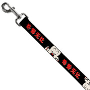 Dog Leash - Mickey Mouse Smelling Pose Black/White/Reds