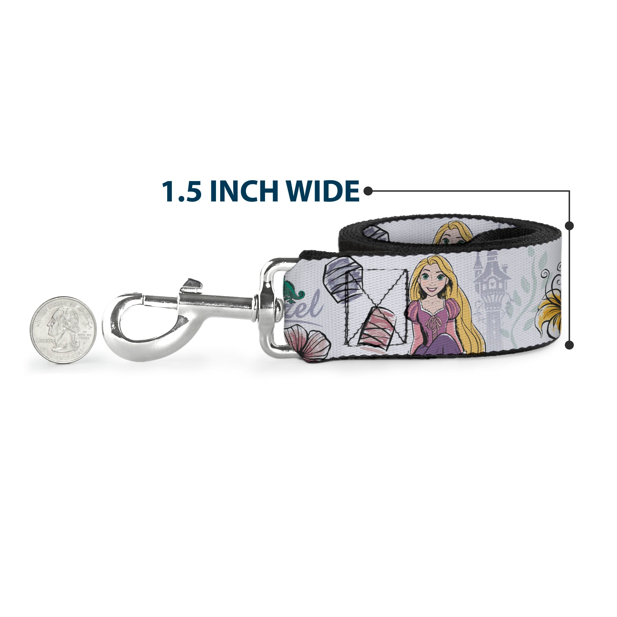 Dog Leash - Mickey Mouse Smelling Pose Black/White/Reds