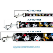 Dog Leash - Disney The Sensational Six Smiling Faces Black