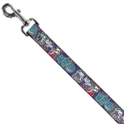 Dog Leash - Nightmare Before Christmas Lock Shock & Barrel Group Pose/Masks Purples