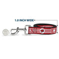 Load image into Gallery viewer, Dog Leash - High School Musical East High School EHS Wildcats Logo/Stripe White/Red
