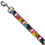 Dog Leash - Cruella de Vil Cruell World and Round Badge Icons Collage