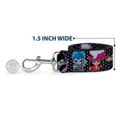 Dog Leash - Cruella de Vil Cruell World and Round Badge Icons Collage