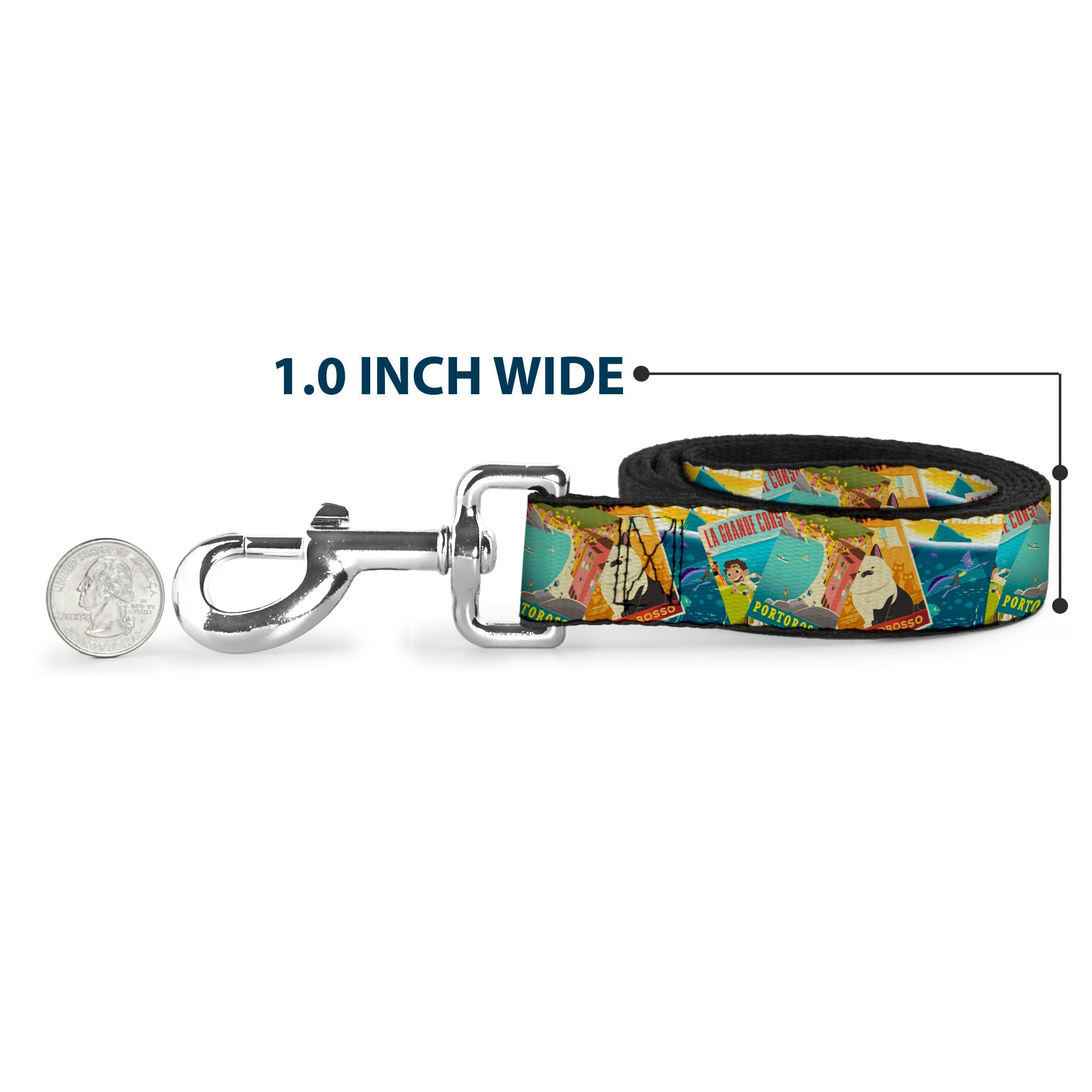 Dog Leash - Luca The Piazza Poster Collage Stacked