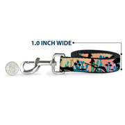 Dog Leash - Luca and Alberto Sea Monsters Underwater Silhouette Ombre/Black