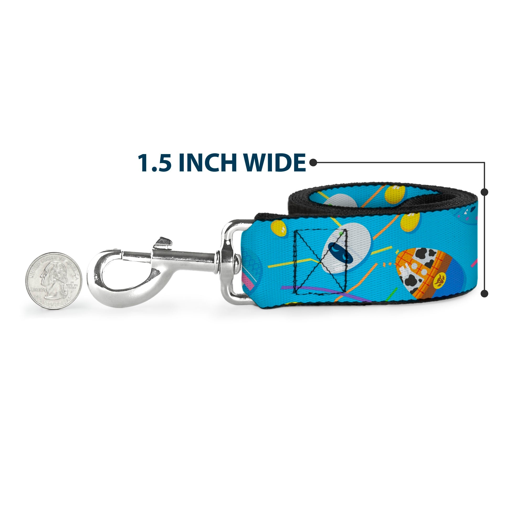 Dog Leash - CRUELLA DE VIL Safety Pin/Cruell World Pose Union Jack Punk Rock Blocks
