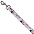Load image into Gallery viewer, Dog Leash - Frozen Anna Castle Pose with Flowers and Script Grays/Pinks
