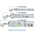 Load image into Gallery viewer, Dog Leash - Cinderella Pumpkin Coach and Mice Pose with Script White/Blues
