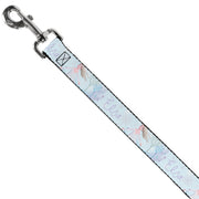 Dog Leash - Frozen Elsa Snowflake Pose with Trees and Script Blues/Purples